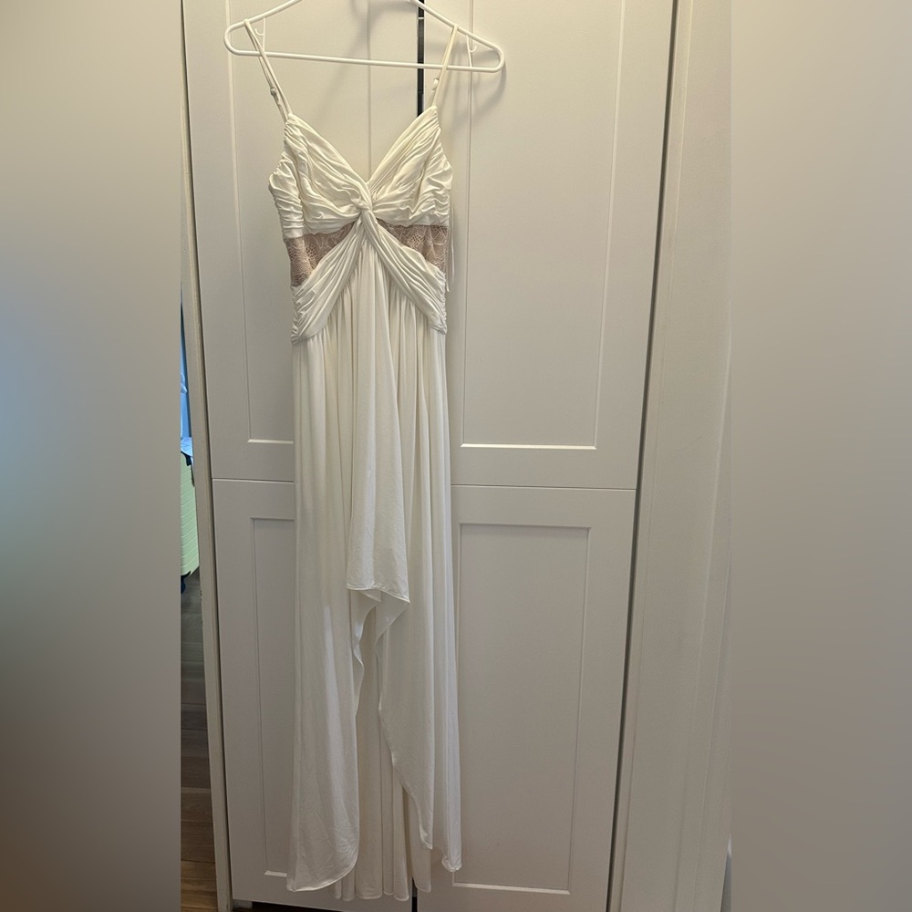 Max and Cleo BCBG MaxAzria White Lace Gown